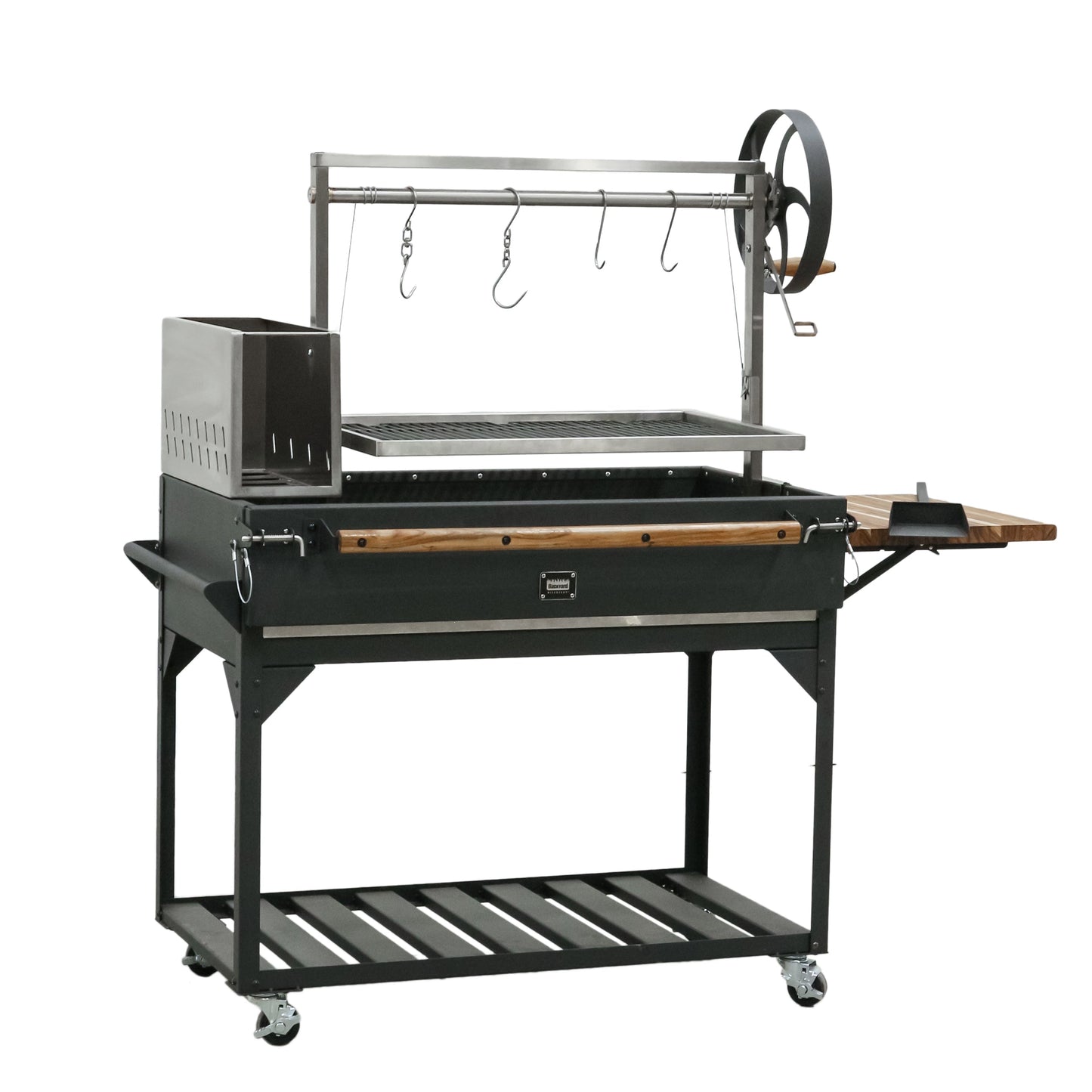 Premium Argentine/Santa Maria BBQ Grill with Wood Fire and Charcoal Grill