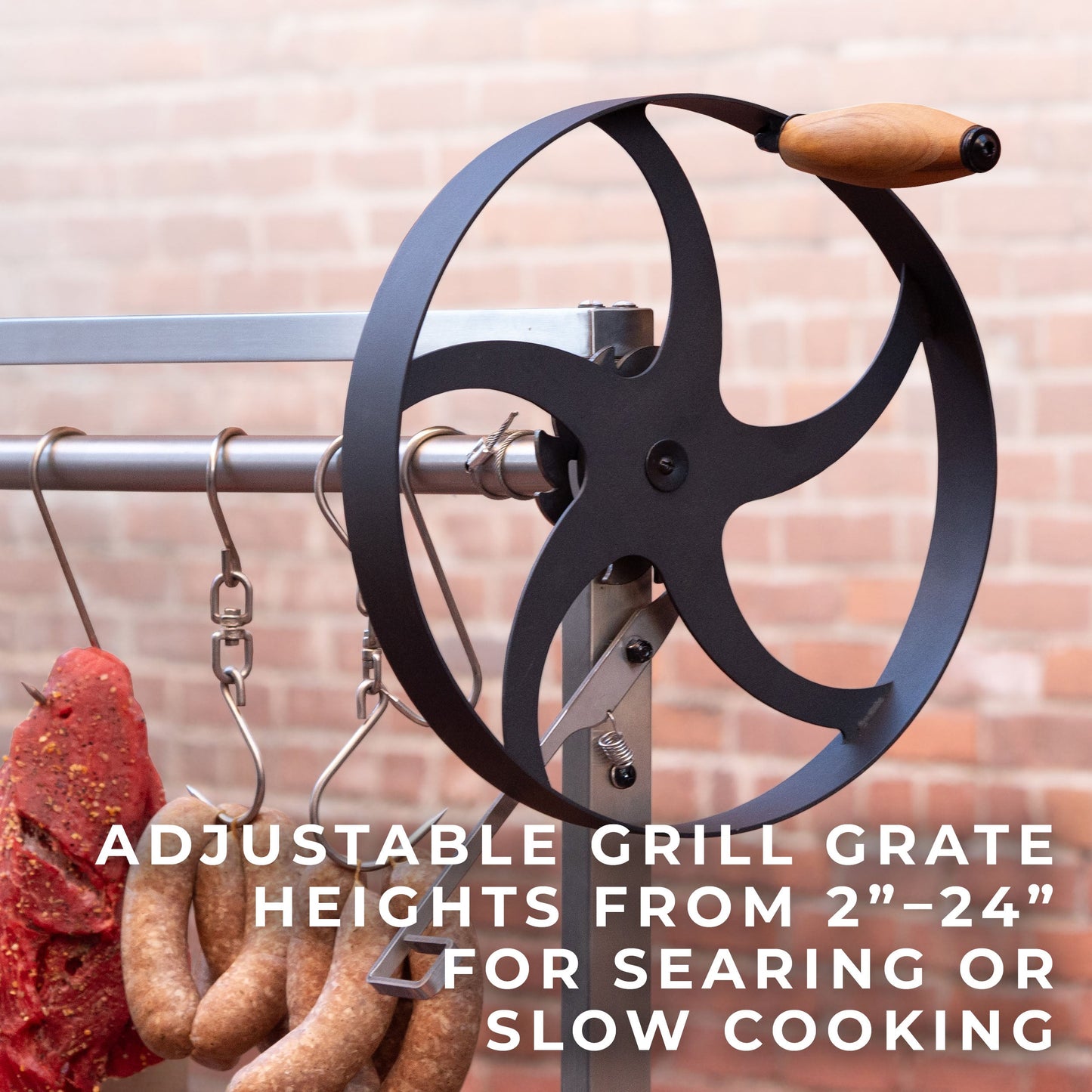 Premium Argentine/Santa Maria BBQ Grill with Wood Fire and Charcoal Grill